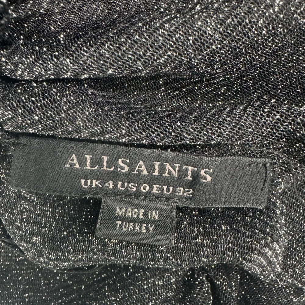 ALLSAINTS Tia Metallic Dress Gunmetal Sleeveless SIZE 4. A38
